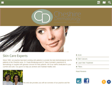 Tablet Screenshot of cheshiredermatology.com